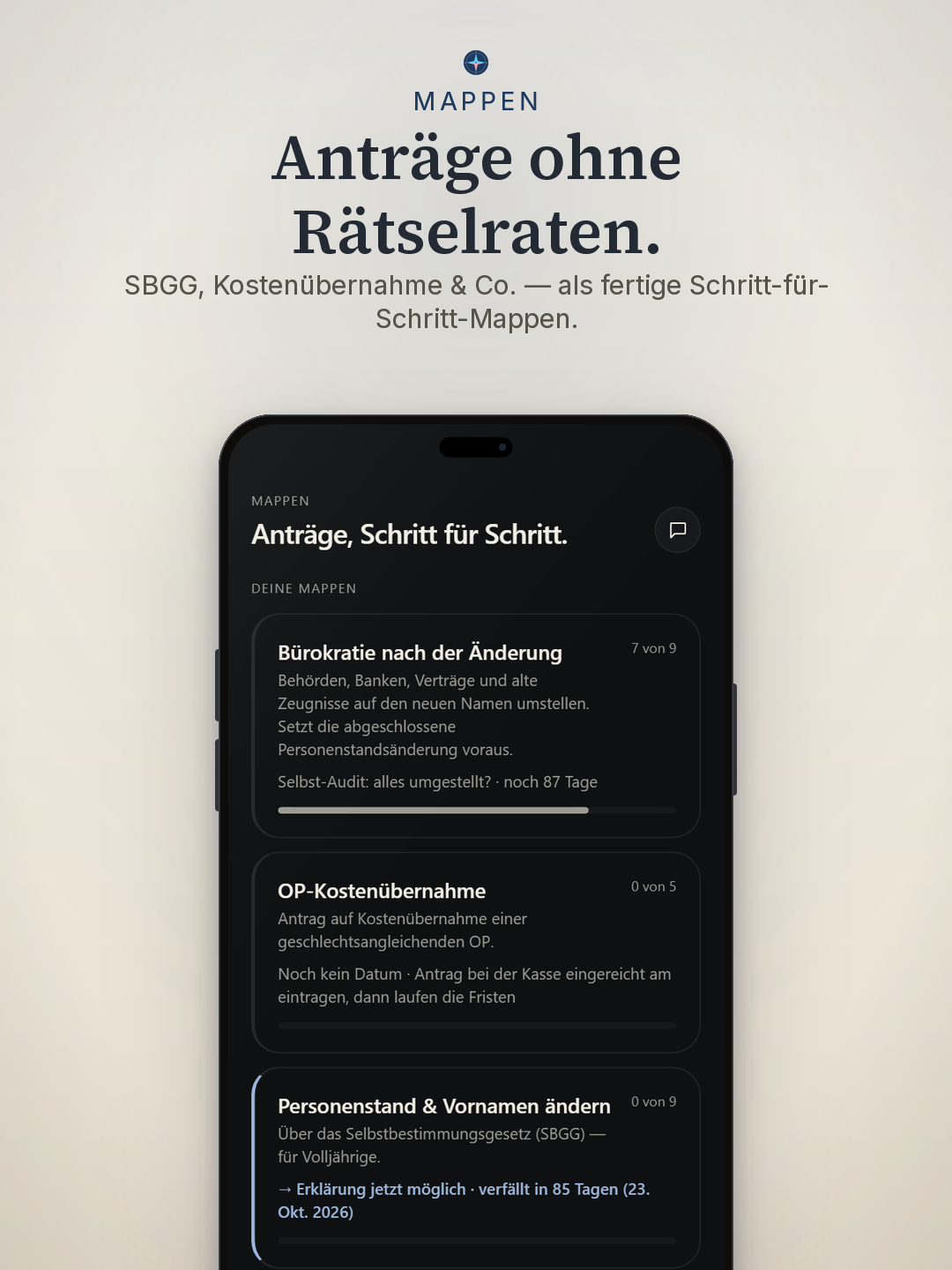 Vorschau 5 aus Mein Weg – die App für deine Transition